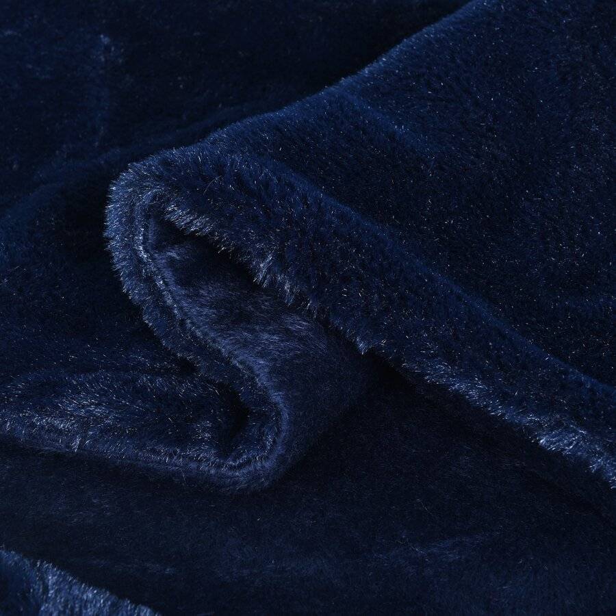 Luxurious Super Soft Snuggle Throw For Sofa, 127 x 152 cm - Navy Blue