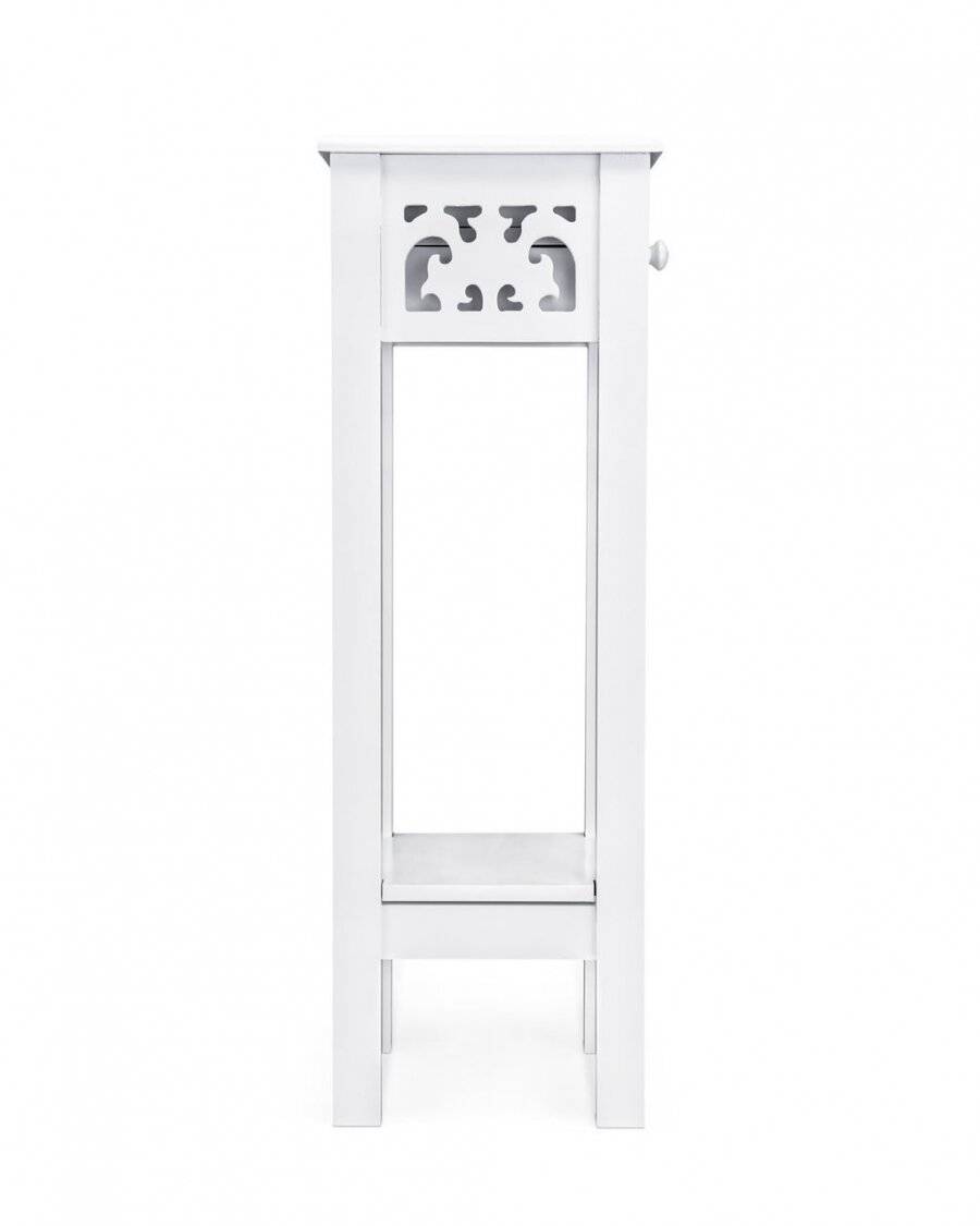 MDF Provence Fretwork  French Inspired Bedside Table - White