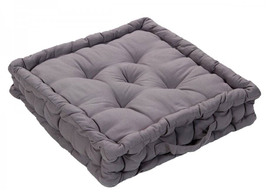 Medium Quilted Booster Cushions/Chair Pad 40 x 40 x 10 cm  - Smoke