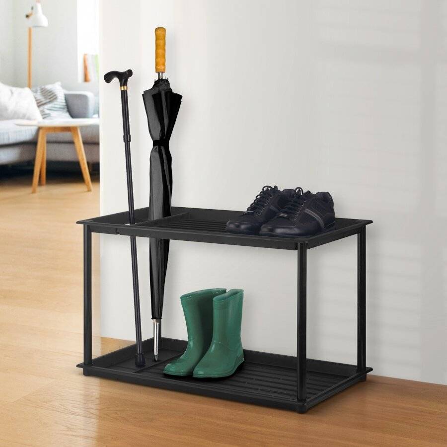 Multi Purpose 2 Tier Boot Tray With Umbrella Drip Stand