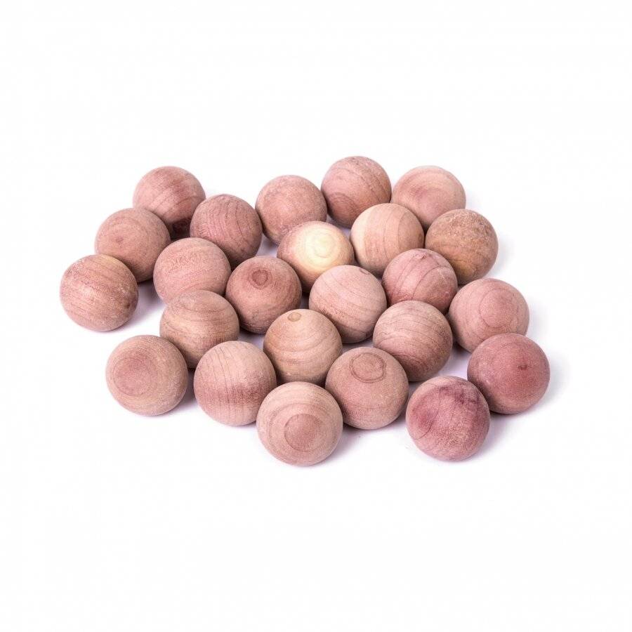 Anti Moth Cedar Wood Cloth Protection Repeller Balls - Pack of 24