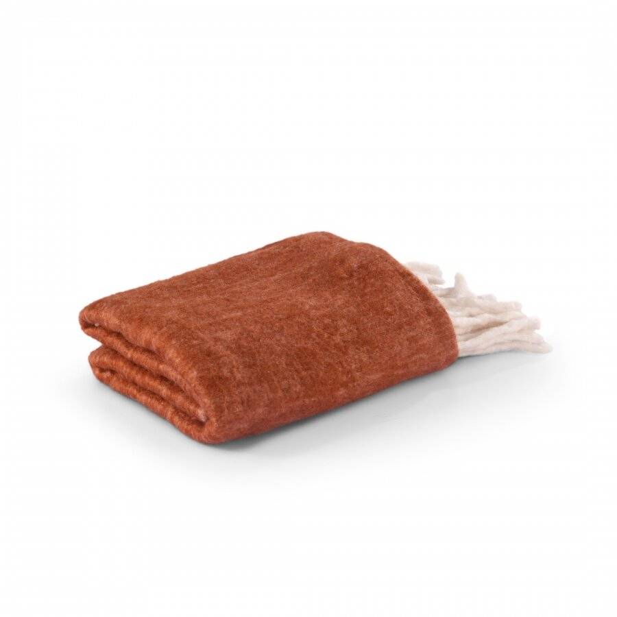 Nevni Mohair Style Soft Reversible Cotton Blanket, Spice 125 x 150 cm