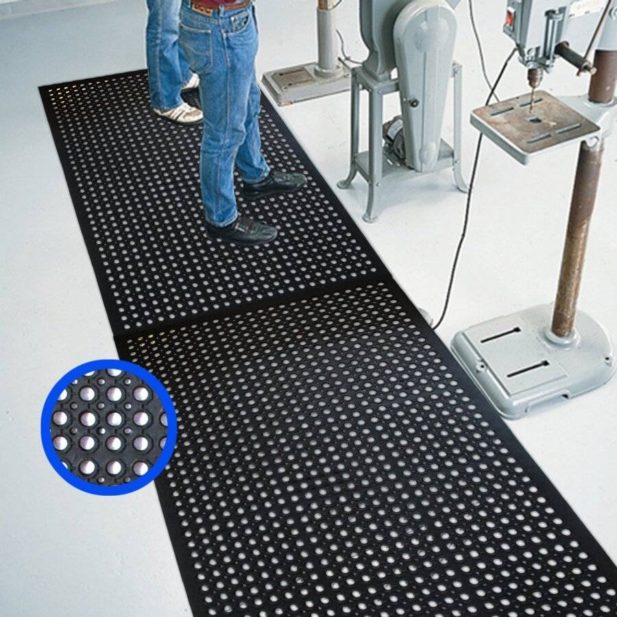 Non Slip Anti-Fatigue Industrial Indoor & Outdoor Rubber Door Mat