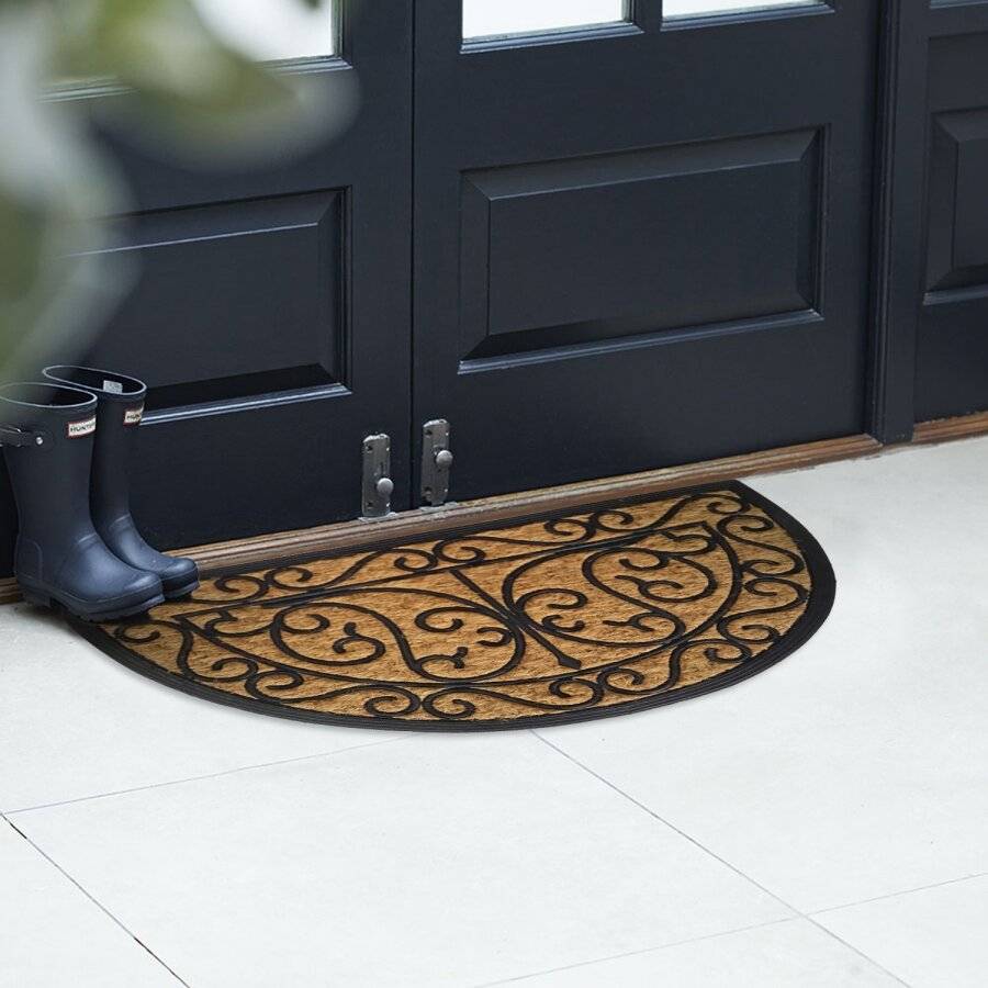 EHC Panama Half Moon Coir & Rubber Indoor & Outdoor Non Slip Doormat