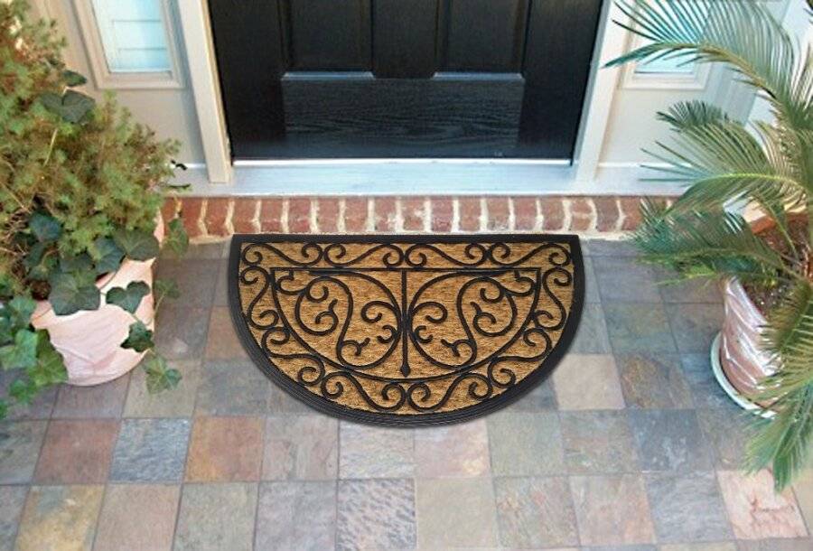 EHC Panama Half Moon Coir & Rubber Indoor & Outdoor Non Slip Doormat