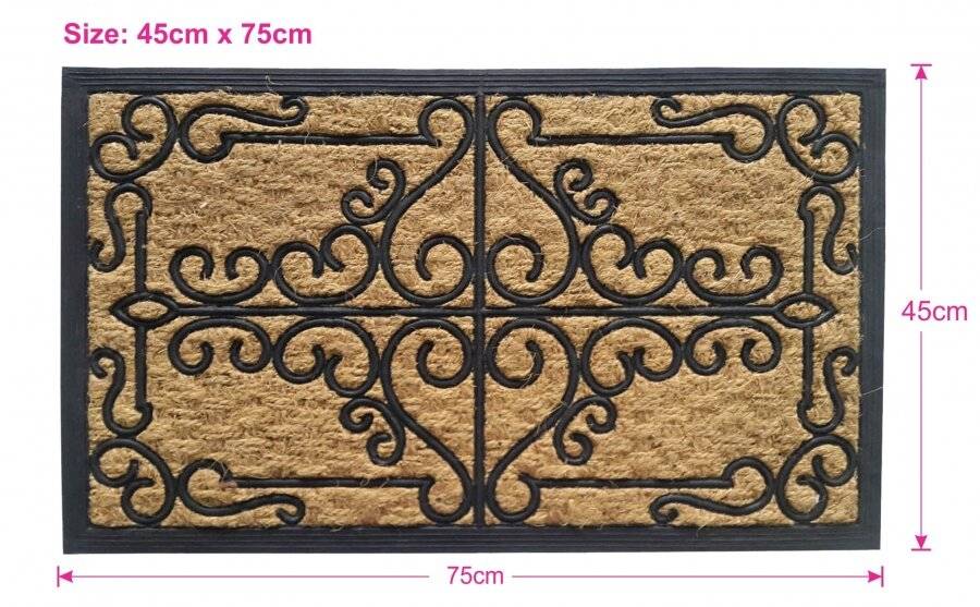 Panama Robust Natural Coir & Rubber Indoor & Outdoor Non-Slip Doormat