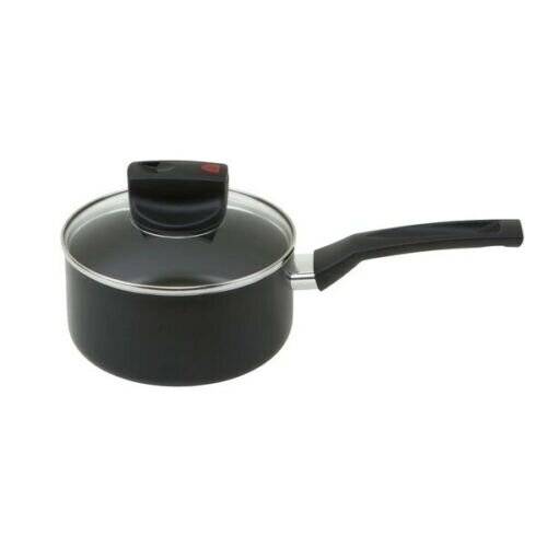 Prestige 3 Pcs Diamond Shield Non Stick Induction Saucepan Set, Black