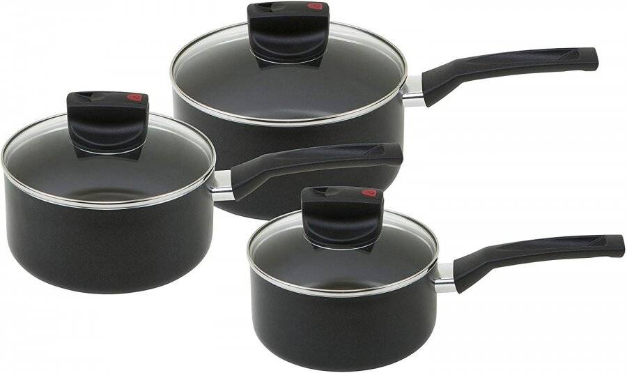 Prestige Safe Cook Aluminium 3 PCs Saucepan Set With Lid - 16/18/20 cm