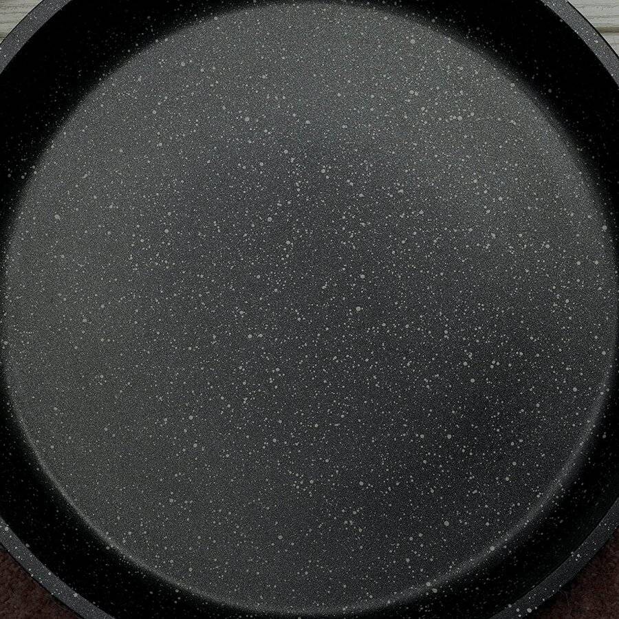 Prestige Stone Quartz 28 cm Induction Casserole With Lid - Black