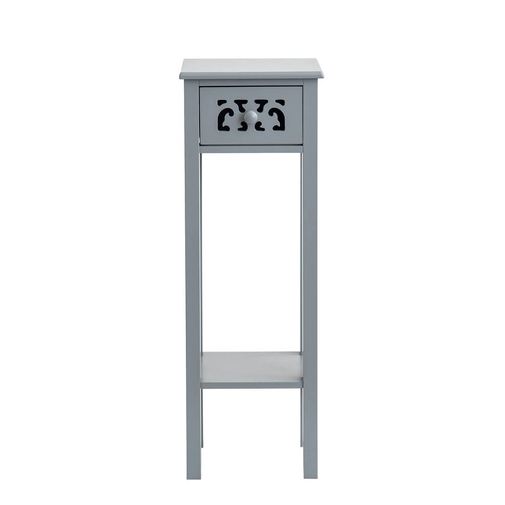 Provence Fretwork French Inspired Hallway MDF Bedside Unit - Grey
