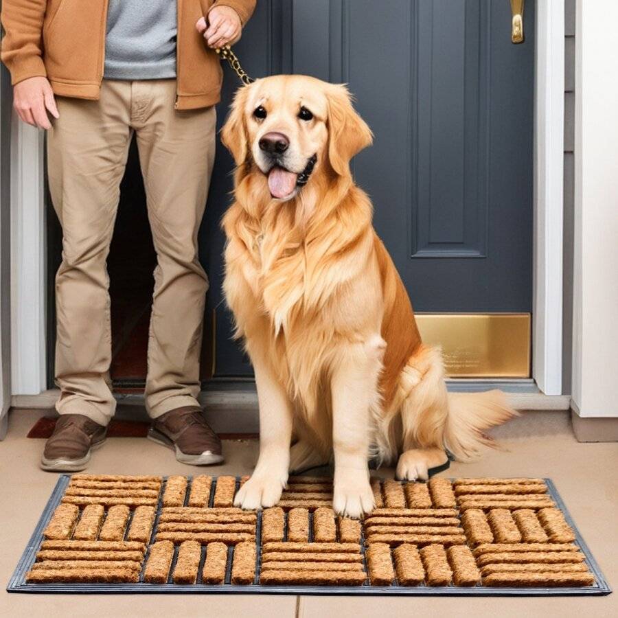 Coir Entrance Indoor or outdor Doormat,Rubber backed Doormat 45 x 75cm