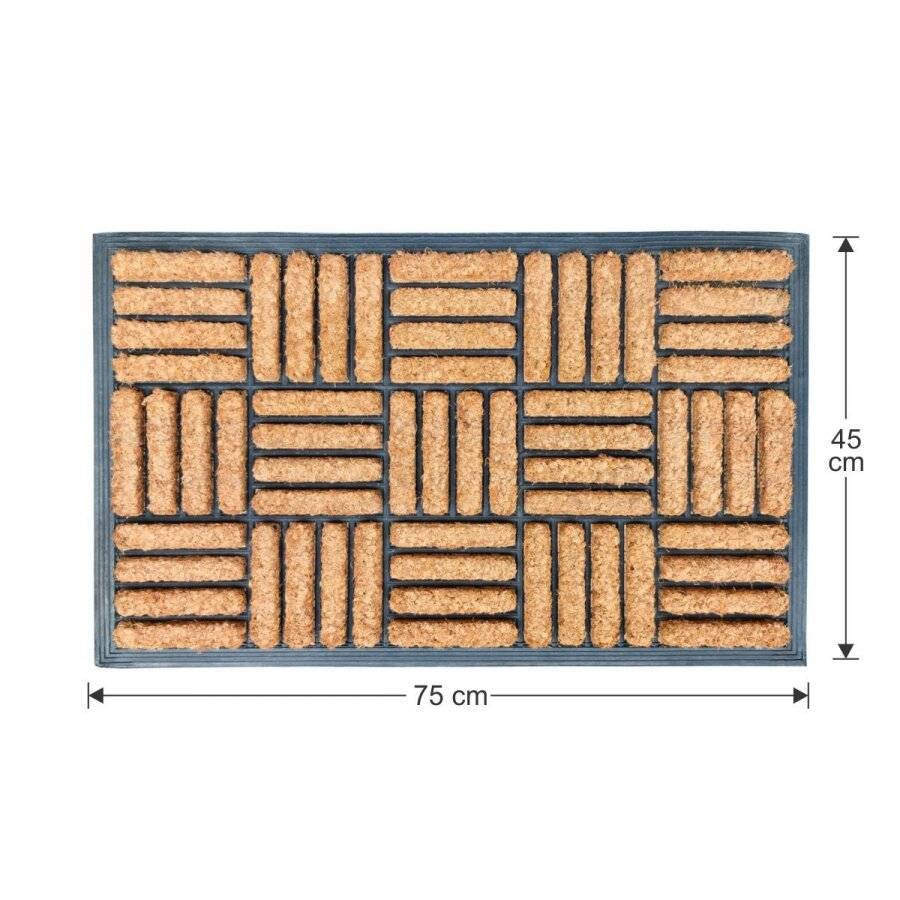 Coir Entrance Indoor or outdor Doormat,Rubber backed Doormat 45 x 75cm