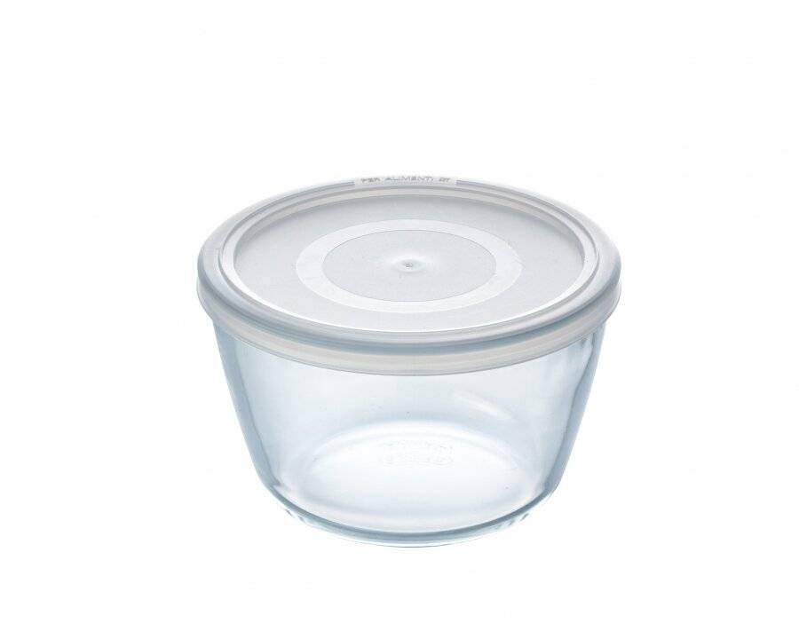 Pyrex Bowl High Resistance Cook and Freeze Glass Bowl With Lid - 1.1 L
