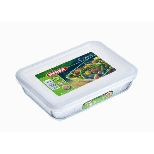 Pyrex Cook & Freeze Rectangular Dish With Plastic Lid - 19 x 14 x 4 cm