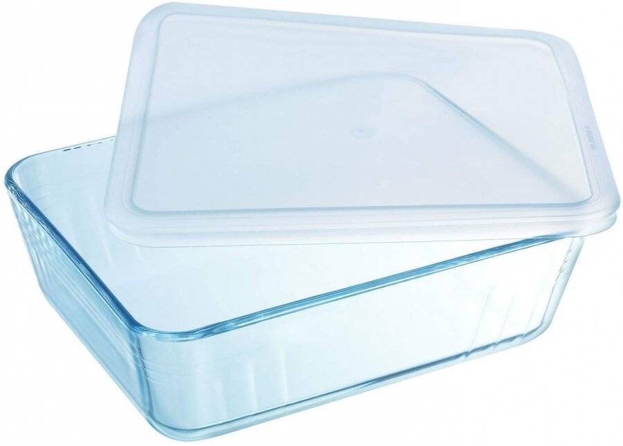 Pyrex Cook & Freeze Rectangular Dish With Plastic Lid - 19 x 14 x 4 cm