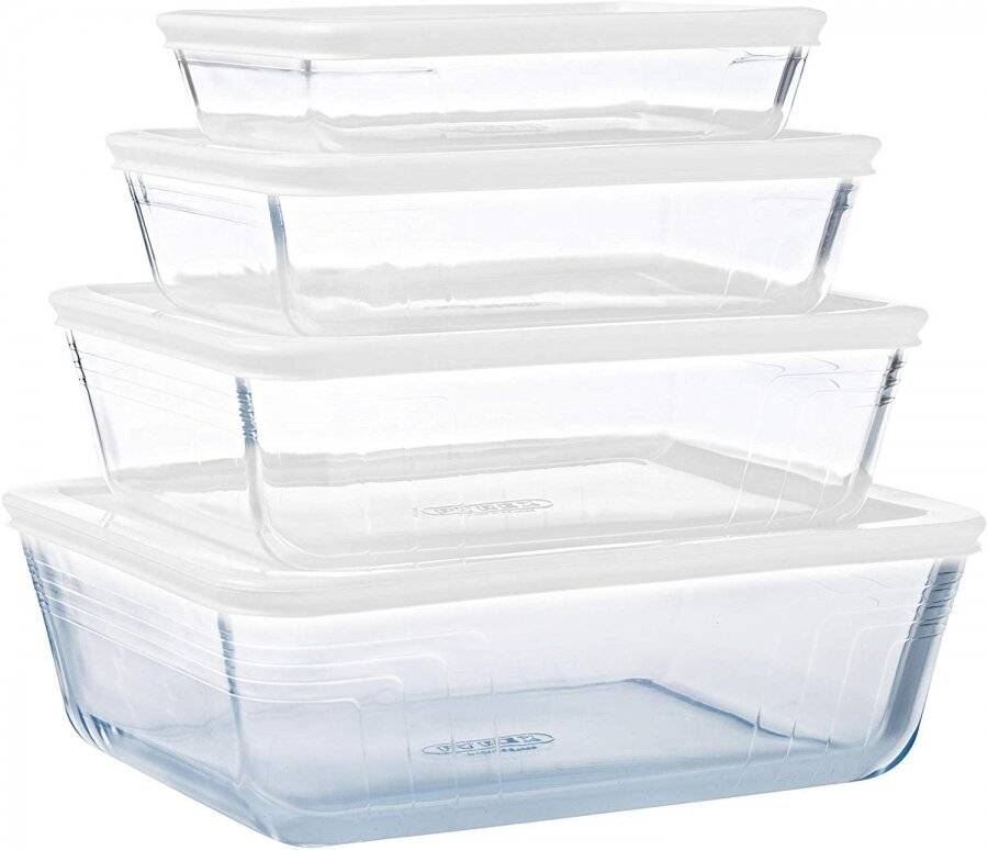 Pyrex Cook & Freeze Rectangular Dish With Plastic Lid - 19 x 14 x 4 cm