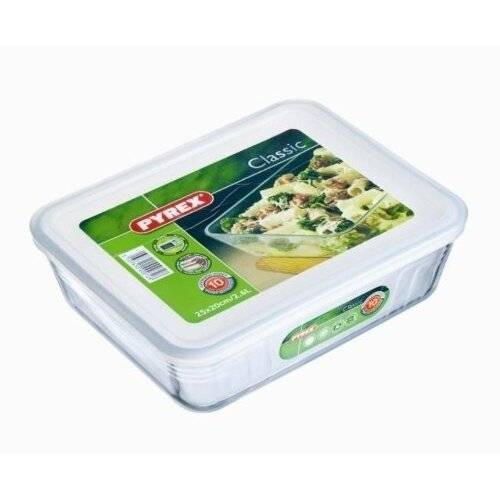 Pyrex Cook & Freeze Rectangular Dish With Plastic Lid - 25 x 19 x 8 cm