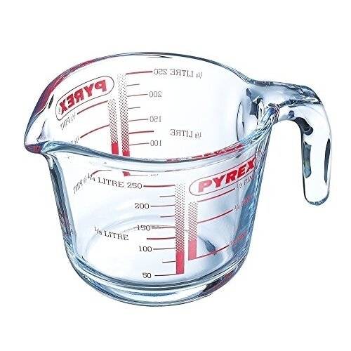 Pyrex High Resistance Classic Borosilicate Glass Measure jug, 0.25 L