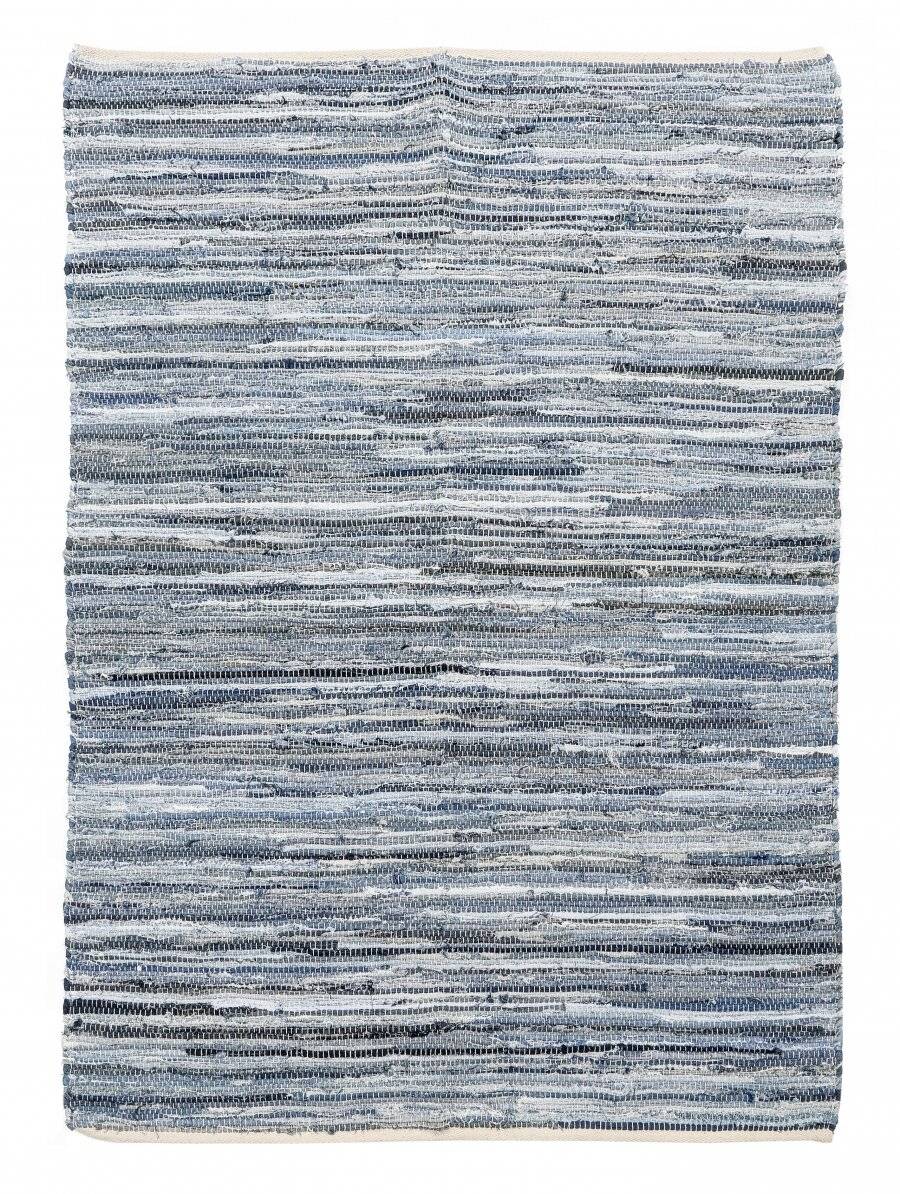 Recycled Cotton Handmade Denim Chindi Floor Rug, 120 x 170 cm