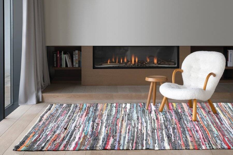 Recycled Cotton Multi Coloured Chindi Floor Rug - 160 x 230 cm