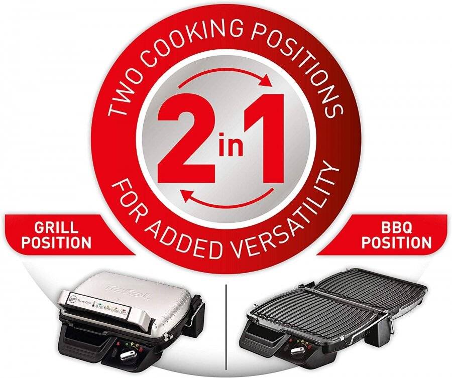 TEFAL 2 in 1 Super Grill - 6 Portions / Settings Including Searing