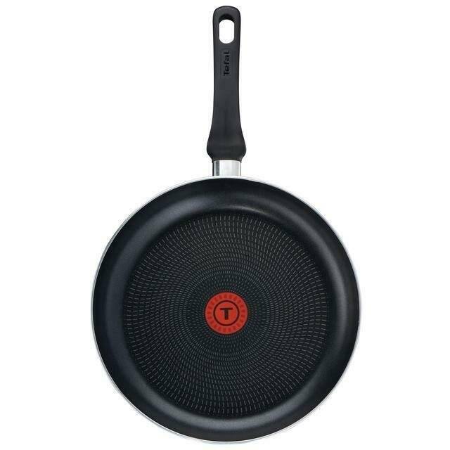 Tefal 32cm Cook Right Fry Pan With Thermospot, Aluminium - Black