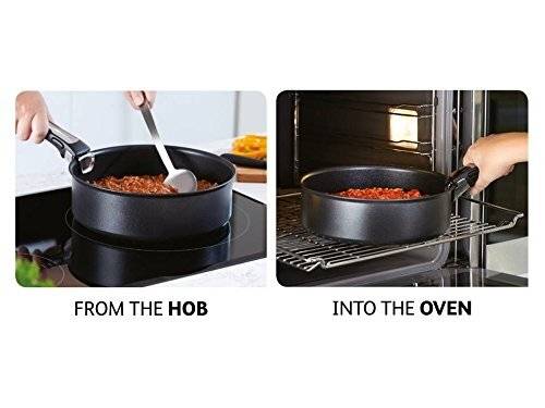Tefal 5 PCs Ingenio Essential Nonstick Frying Pan Saucepan set, Black