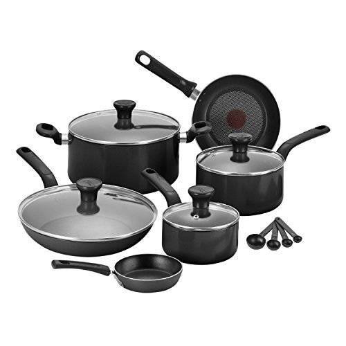 Tefal 7 PCs Excite  Nonstick Saucepan Cookware Set - Balck