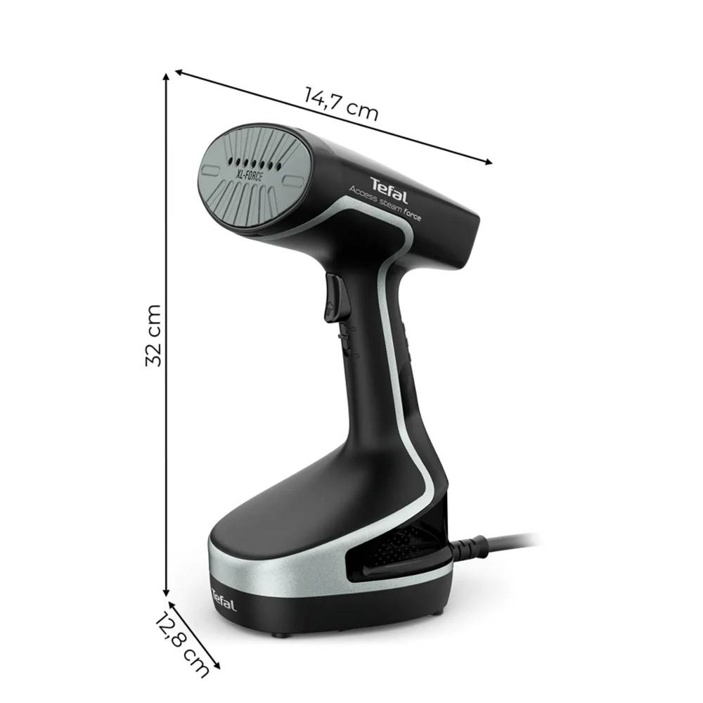 Tefal Access Steam Force DT8250 Handheld Steamer, 2000W, Black/Silver
