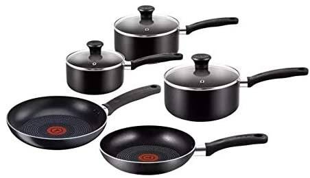 Tefal B368S544 5Pcs Gourmet Non-Stick Cookware Set - Black