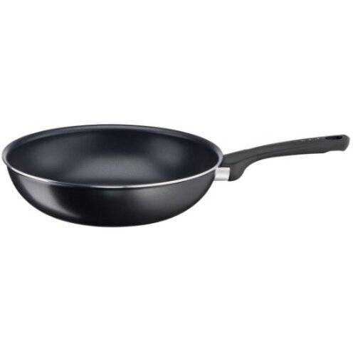 Tefal B5581923 Day by Day 28cm Wok, Titanium Non-Stick Coating, Black