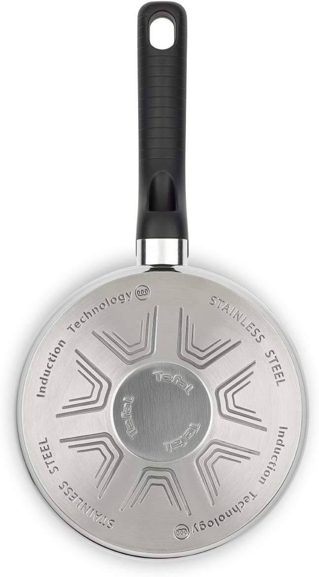 Tefal ComFort Max Stainless Steel Saucepan Set, 3 Pieces - Silver