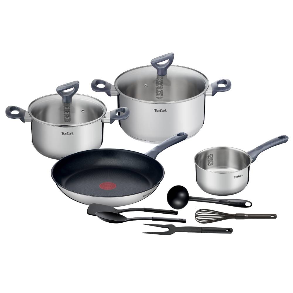 Tefal Daily Cook Inox 11pc Stainless Steel Induction Cookware Set