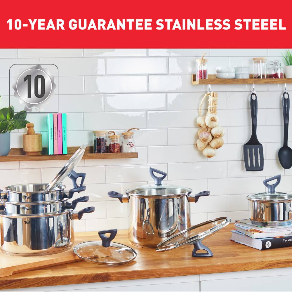 Tefal Daily Cook Inox 11pc Stainless Steel Induction Cookware Set