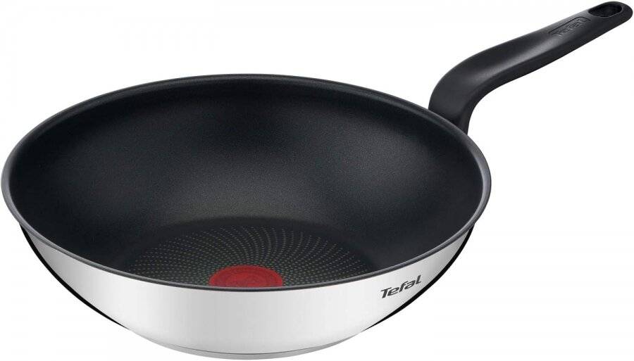 Tefal Delicious 28 cm Stainless Steel Non-stick Induction Wok Pan