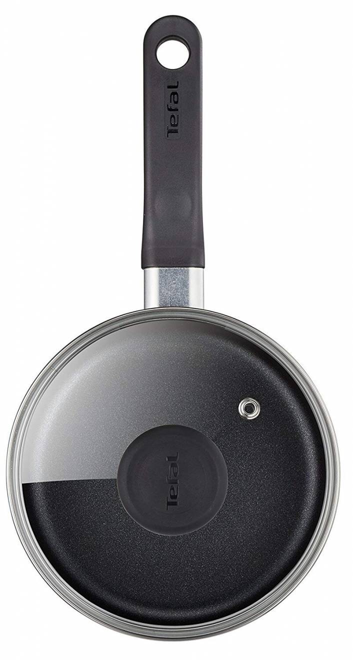Tefal Delight 7pcs Non-Stick Frying Pan Saucepan Cookware Set - Black