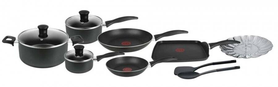 Tefal Easy Care 9 Piece set Nonstick Cookware Set - Easy to Clean