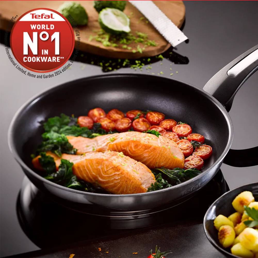 Tefal Emotion Inox Stainless Steel Non-stick Frying Pan, 30cm - Silver