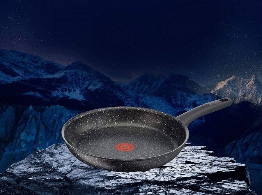 Tefal Everest Stone Fry Pan With Thermospot, Aluminium Effect - 28 cm