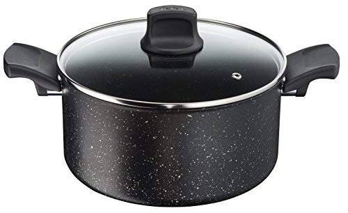 Tefal Everest Stone Stew Pot With Lid, Aluminium, Effect, 24 cm