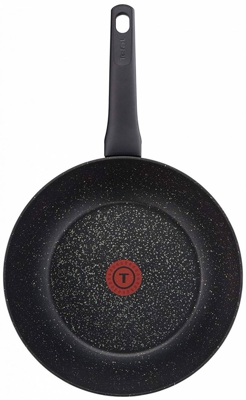 Tefal Everest Stone Wok With Thermospot, Aluminium Effect - 28 cm