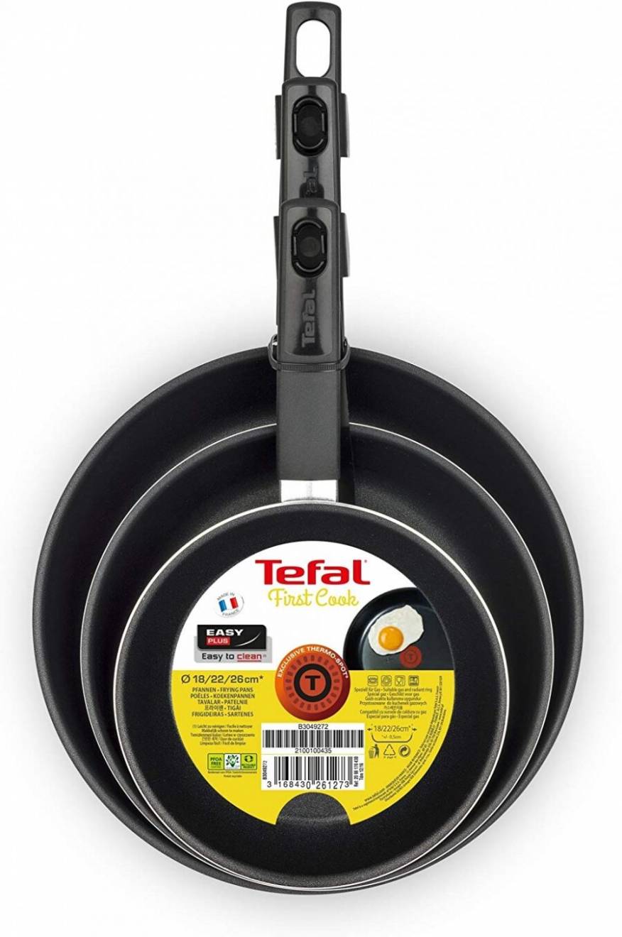 Tefal First Cook Set of 3 Nonstick Frying pans -18/22/26 cm