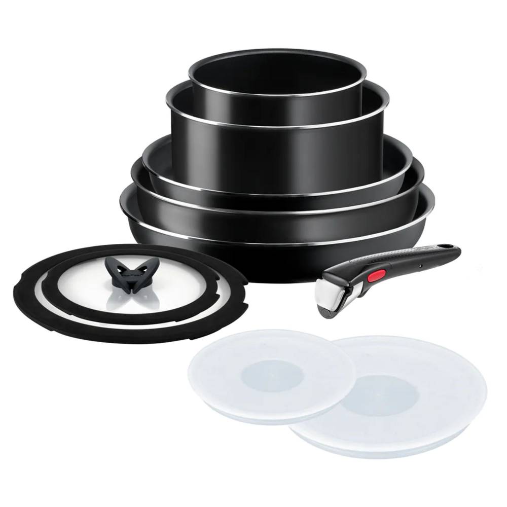 Tefal Ingenio 10pc Non-stick Cookware Induction Pots & Pans Set, Black