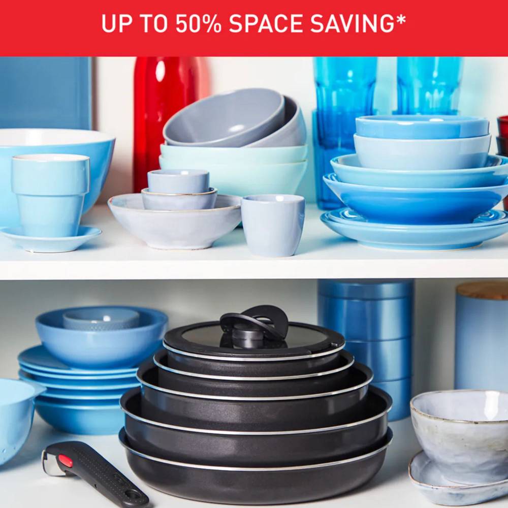Tefal Ingenio 10pc Non-stick Cookware Induction Pots & Pans Set, Black