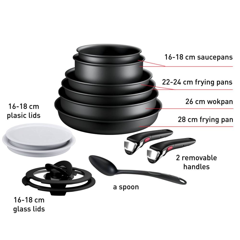 Tefal ingenio Eco Resist 13 pcs Induction Safe Non-stick Cookware Set