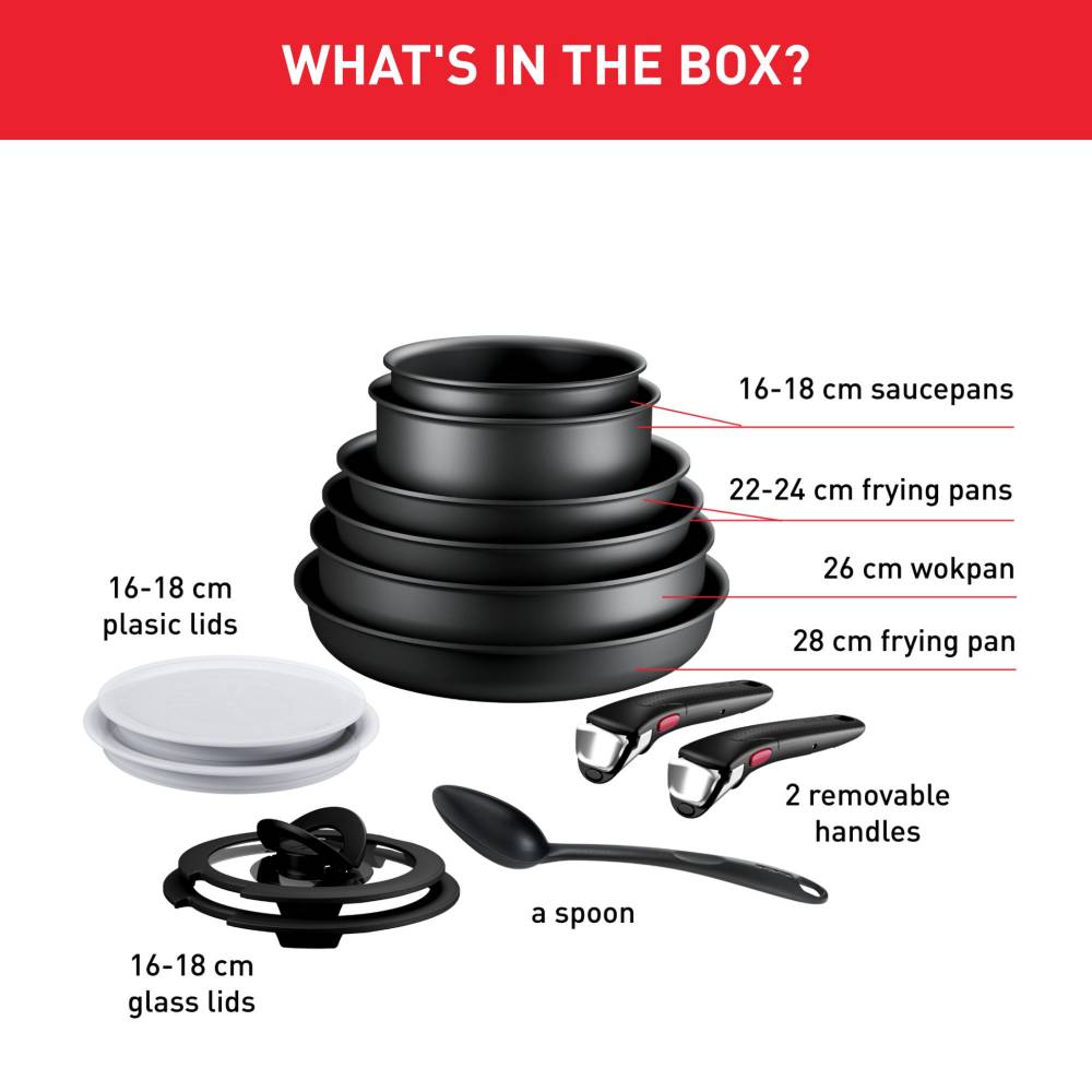 Tefal ingenio Eco Resist 13 pcs Induction Safe Non-stick Cookware Set