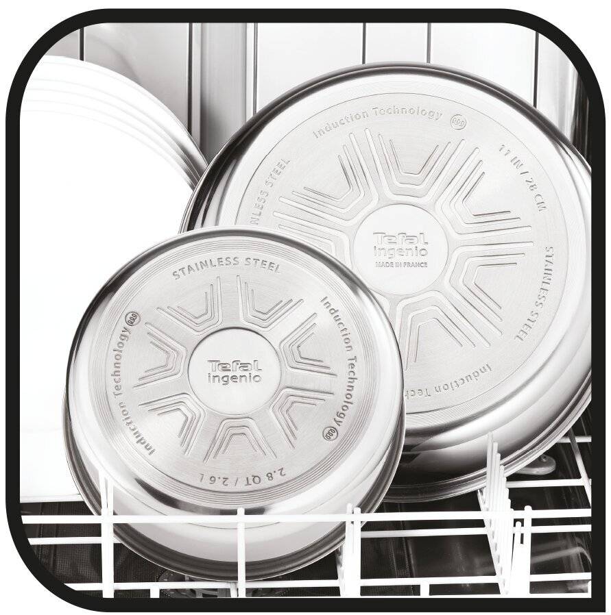 Tefal Ingenio Emotion Cookware Induction 22 Pieces Stainless Steel Set