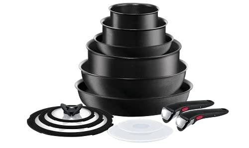 Tefal Ingenio Expertise Non-Stick Pots and Pans Set, 13-Piece, Black