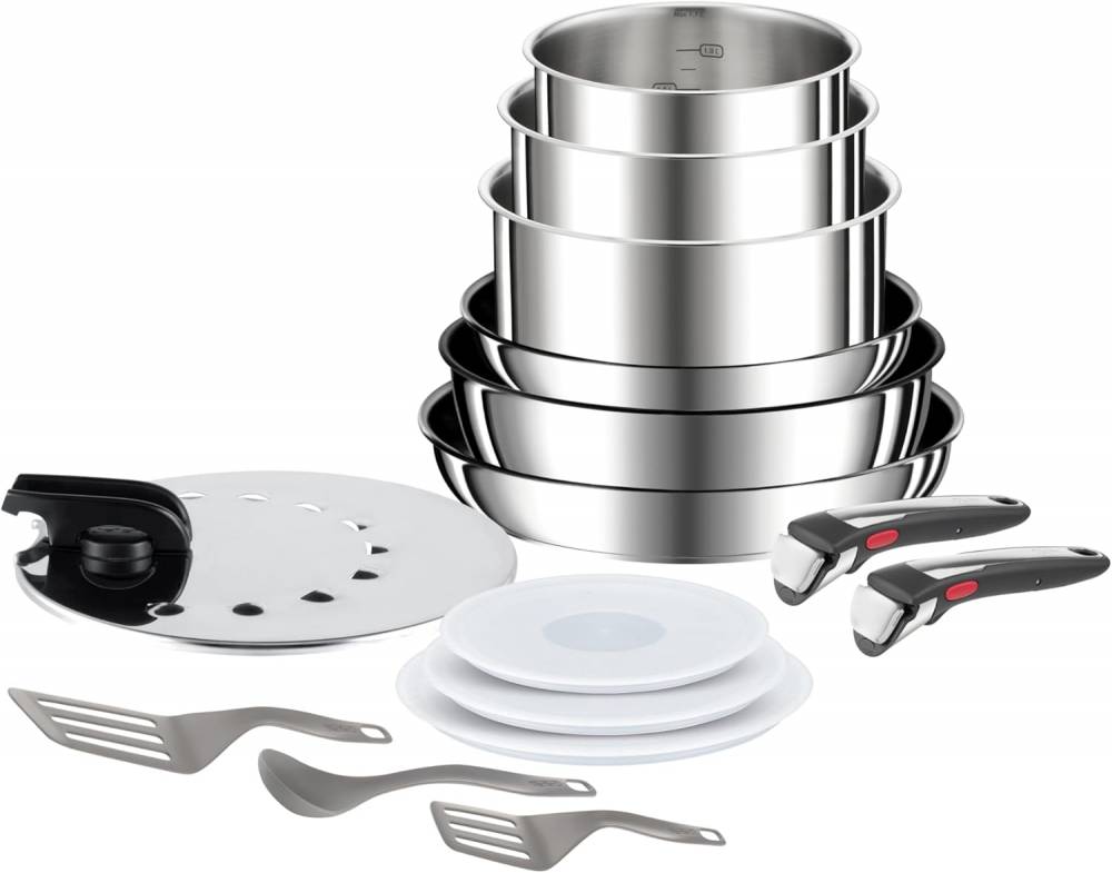 Tefal Ingenio Preference On 15pc Stainless Steel Nonstick Cookware Set