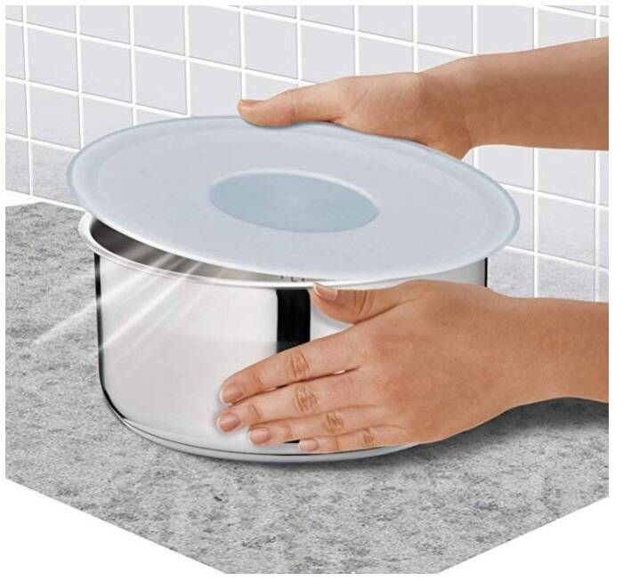 set of 3-white size:16/18/20 cm Tefal ingenio hermetic plastic lids pan cover 